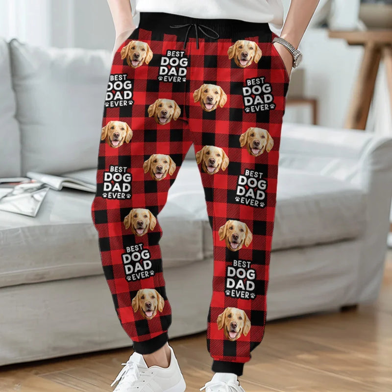 Custom Pet Photo Dog Dad Gifts - Personalized Sweatpants