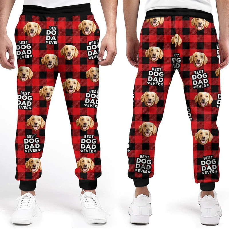 Custom Pet Photo Dog Dad Gifts - Personalized Sweatpants