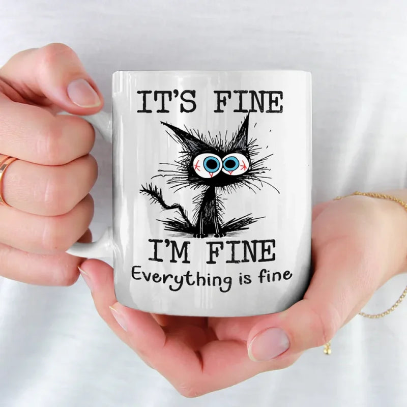 I’m Fine, Just Figuring Things Out - Friend Personalized Custom Mug - Christmas Gift For Best Friends, Sisters, Family Members, Coworkers