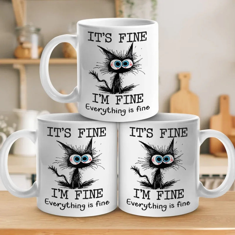 I’m Fine, Just Figuring Things Out - Friend Personalized Custom Mug - Christmas Gift For Best Friends, Sisters, Family Members, Coworkers