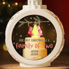 Wrapped In Love And Holiday Cheer - Family Personalized Custom Candlelight Lantern Ornament - Christmas Gift For Family Members, First Christmas