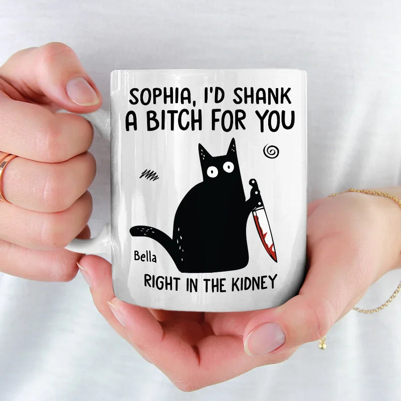 Custom Name Funny Cat Dark Humor Gifts - Personalized Mugs