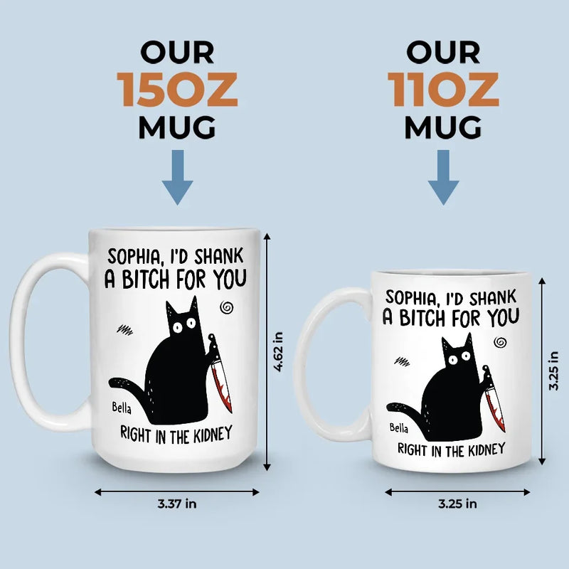 Custom Name Funny Cat Dark Humor Gifts - Personalized Mugs