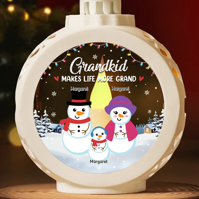 Grandchildren The Greatest Blessing Your Heart Will Ever Know - Family Personalized Custom Candlelight Lantern Ornament - Christmas Gift For Grandma, Grandpa, Grandkid