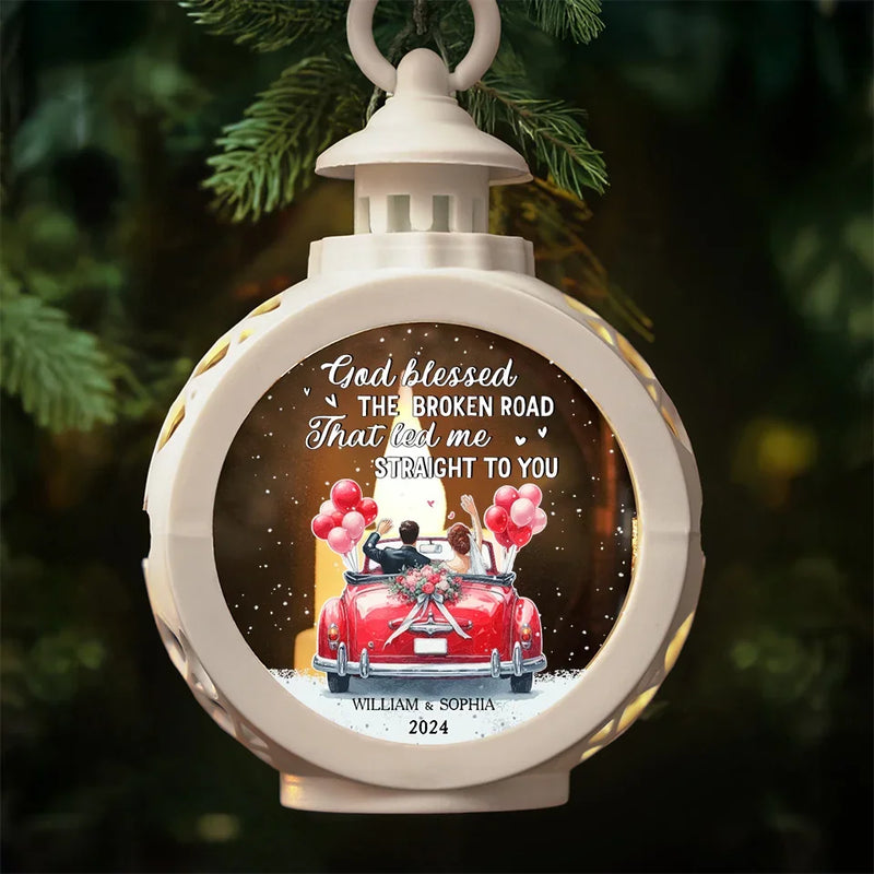 Love Is The Light That Guides Our Way - Couple Personalized Custom Candlelight Lantern Ornament - Christmas Gift For Husband Wife, Anniversary, First Christmas