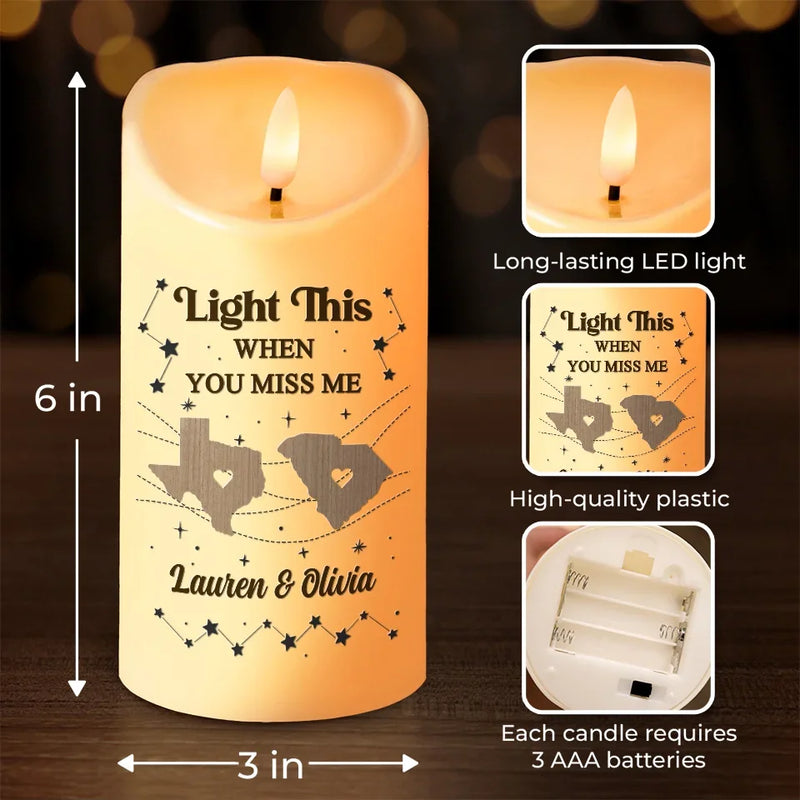 Our Friendship Is Like This Candle - Bestie Personalized Custom LED Candle - Christmas Gift For Best Friends, BFF, Sisters