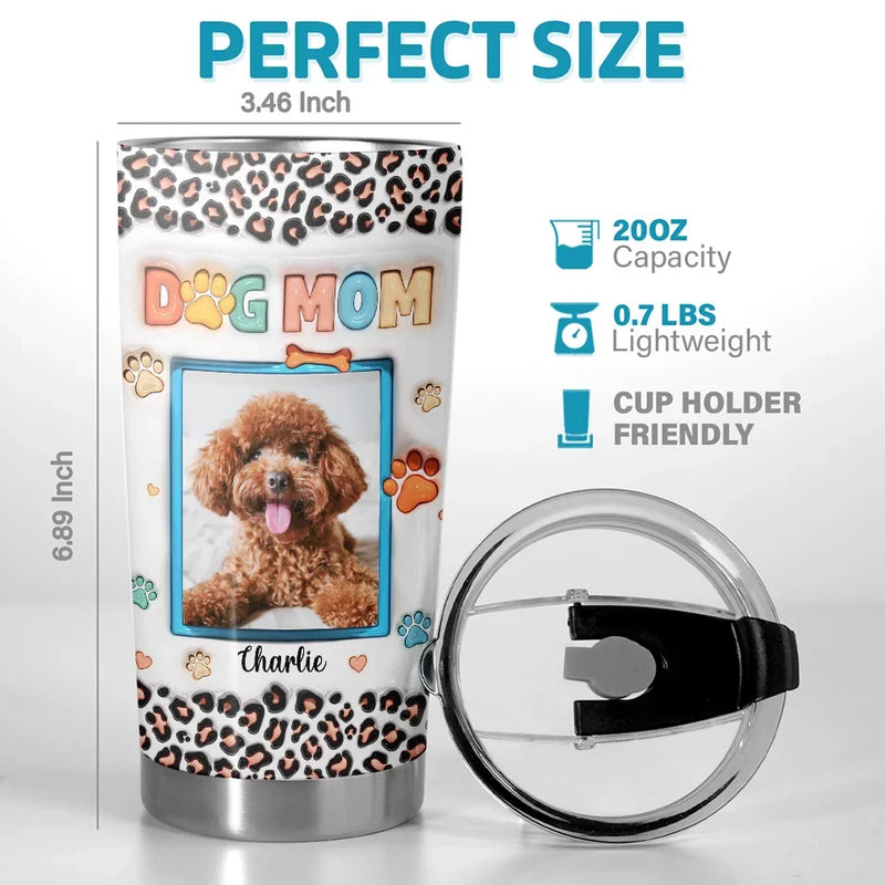Custom Photo Furry Faces Make Every Moment More Joyful - Dog & Cat Personalized Custom 3D Inflated Effect Printed Tumbler - Christmas Gift For Pet Owners, Pet Lovers