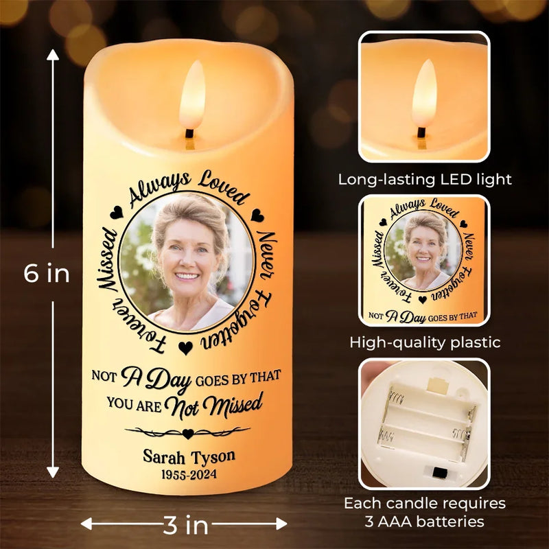 Custom Photo We Miss You And Love You Always - Memorial Personalized Custom LED Candle - New Arrival, Christmas Gift, Sympathy Gift For Family Members AMZ
