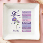 Custom Name Christian Affirmation Gifts - Personalized Jewelry Dish
