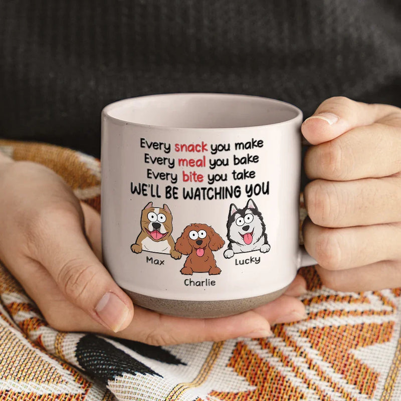 Pawsitively In Love With My Four-Legged Bestie - Dog & Cat Personalized Custom Printed Pottery Mug - Gift For Pet Owners, Pet Lovers