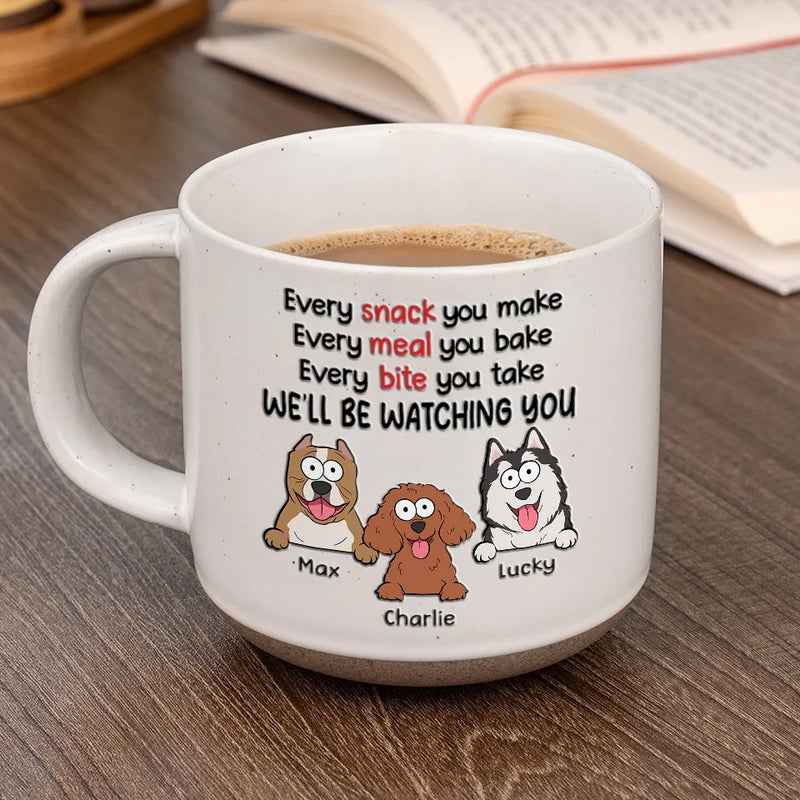 Pawsitively In Love With My Four-Legged Bestie - Dog & Cat Personalized Custom Printed Pottery Mug - Gift For Pet Owners, Pet Lovers