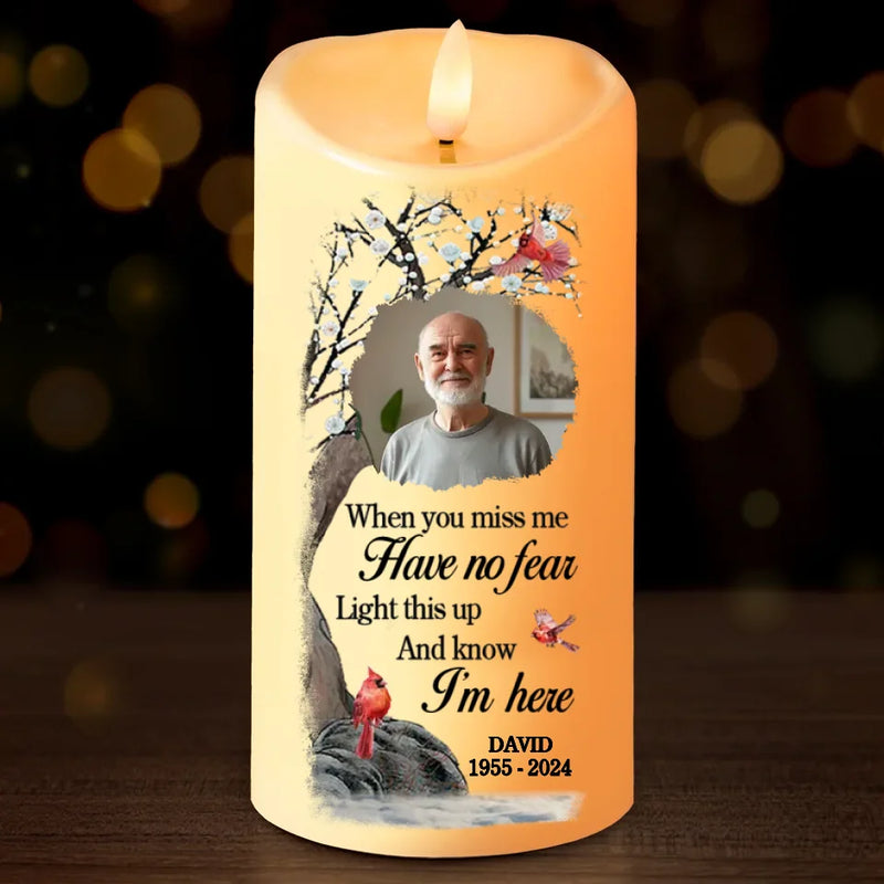 Custom Photo The Light Of Memories Guides Us Forward - Memorial Personalized Custom LED Candle - Sympathy Gift, Christmas Gift For Family Members