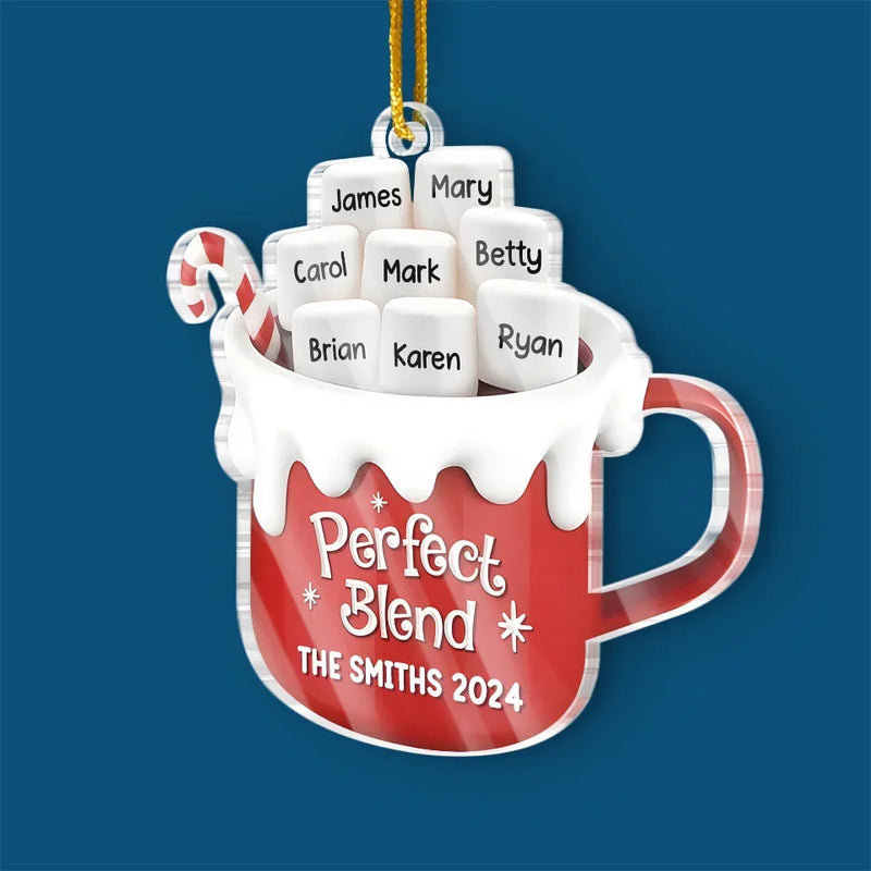 Custom Family Name Perfect Blend Christmas Gifts - Personalized Ornament