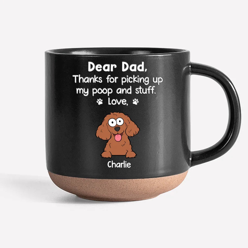 Custom Funny Dog Dad Gifts - Personalized Pottery Mug