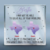 Not Near, But Dear As Always - Bestie Personalized Custom Square Shaped Acrylic Plaque - Gift For Best Friends, BFF, Sisters