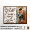 Custom Photo My Favorite Place To Be Is By Your Side - Couple Personalized Custom Car Visor Clip - Christmas Gift For Husband Wife, Anniversary