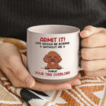 Custom Name Funny Tiny Overlord Dog Gifts - Personalized Pottery Mug