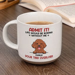 Custom Name Funny Tiny Overlord Dog Gifts - Personalized Pottery Mug