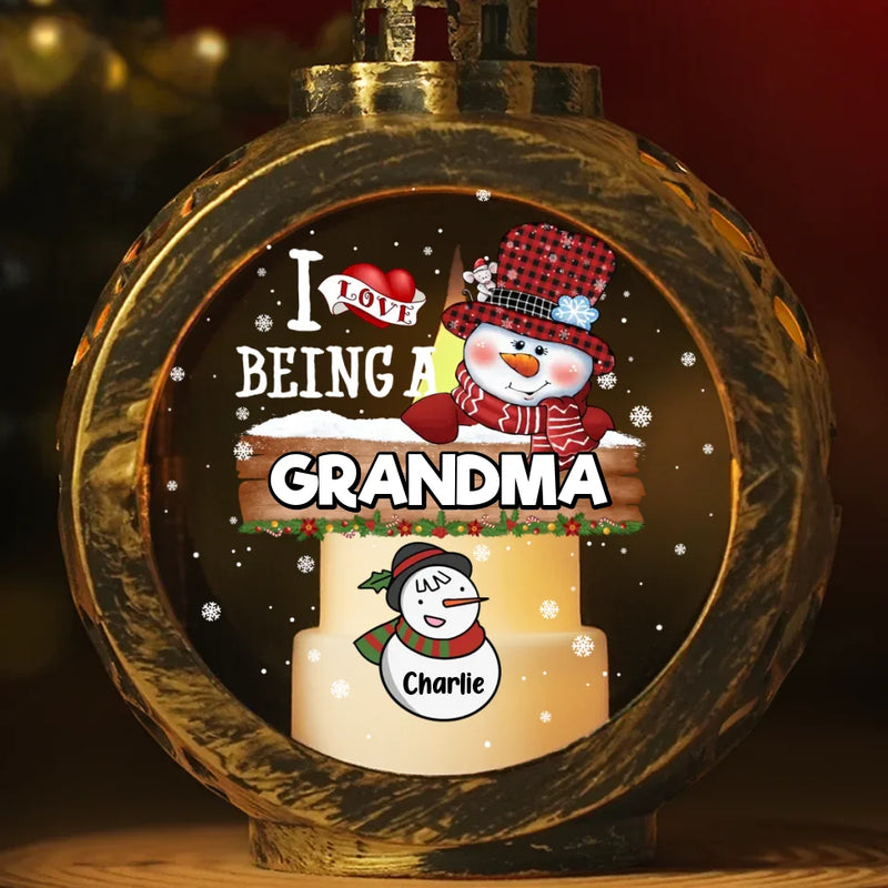 I Love Being A Grandma - Family Personalized Custom Candlelight Lantern Ornament - Christmas Gift For Mom, Grandma