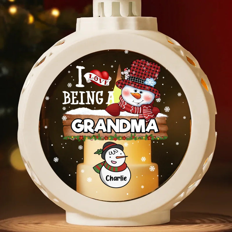 I Love Being A Grandma - Family Personalized Custom Candlelight Lantern Ornament - Christmas Gift For Mom, Grandma