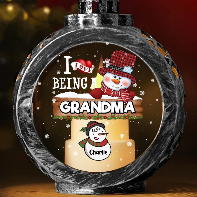 I Love Being A Grandma - Family Personalized Custom Candlelight Lantern Ornament - Christmas Gift For Mom, Grandma
