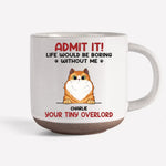 Custom Name Funny Tiny Overlord Dog Gifts - Personalized Pottery Mug