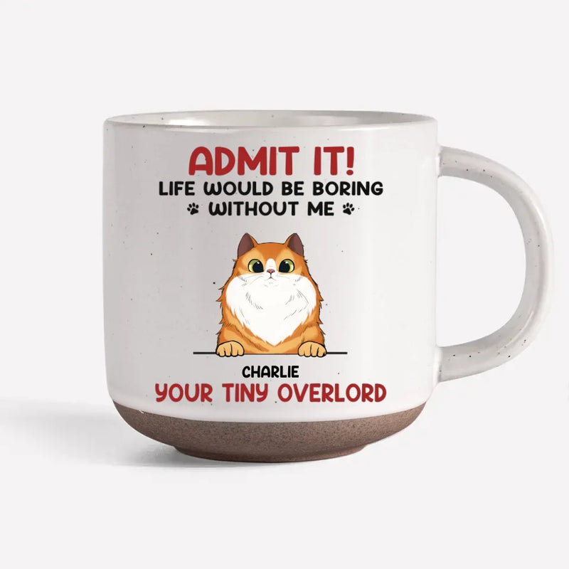 Custom Name Funny Tiny Overlord Dog Gifts - Personalized Pottery Mug