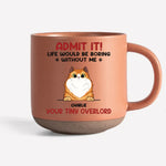 Custom Name Funny Tiny Overlord Dog Gifts - Personalized Pottery Mug