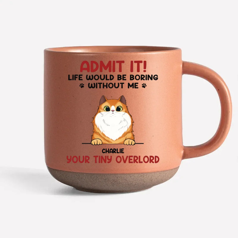 Custom Name Funny Tiny Overlord Dog Gifts - Personalized Pottery Mug