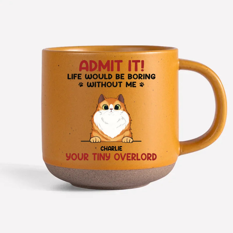 Custom Name Funny Tiny Overlord Dog Gifts - Personalized Pottery Mug