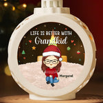 Custom Name Grandkids Christmas Gifts for Grandparents - Personalized Candlelight Lantern Ornament