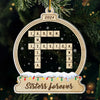 Happy Holidays To My Very Best Friends - Bestie Personalized Custom Ornament - Acrylic Custom Shaped - Christmas Gift For Best Friends, BFF, Sisters