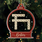 Custom Name Besties Christmas Gifts for Friends - Personalized Ornament