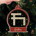 Custom Name Besties Christmas Gifts for Friends - Personalized Ornament