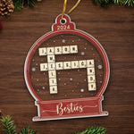 Custom Name Besties Christmas Gifts for Friends - Personalized Ornament