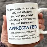 You Are Amazing Appreciation Gifts - Inspirational Mugs