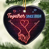 Together, We’ll Make Every Moment Count - Couple Personalized Custom Ornament - Ceramic Heart Shaped - Christmas Gift For Husband Wife, Anniversary
