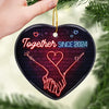 Together, We’ll Make Every Moment Count - Couple Personalized Custom Ornament - Ceramic Heart Shaped - Christmas Gift For Husband Wife, Anniversary