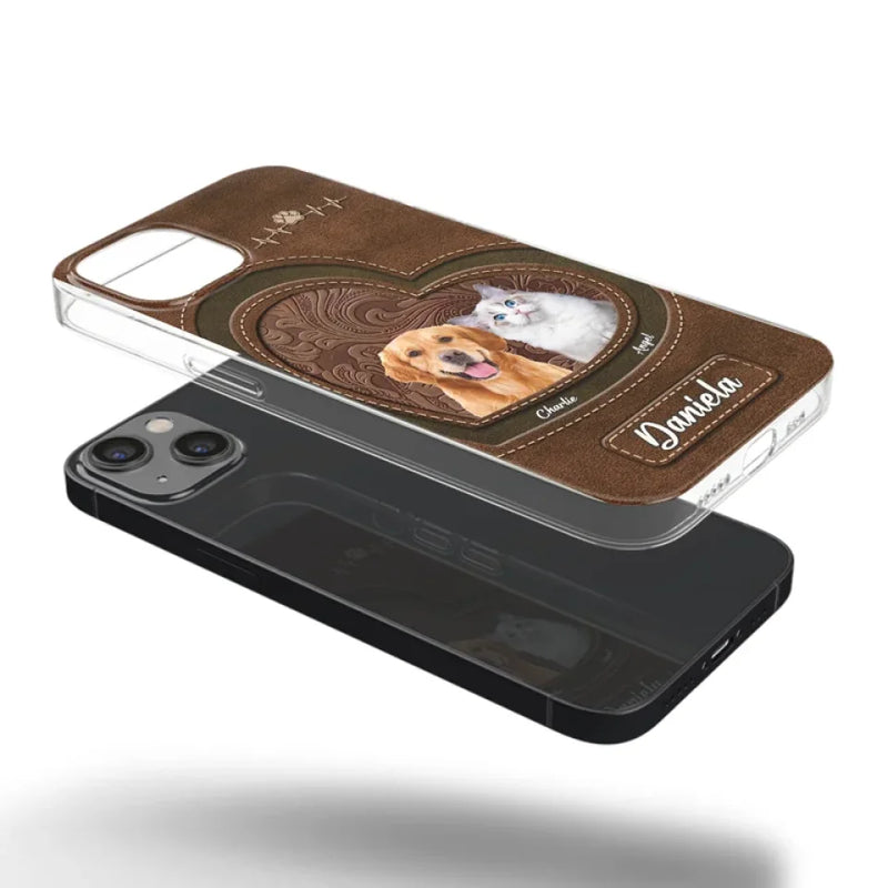Custom Photo Wagging Tails And Holiday Tales - Dog & Cat Personalized Custom Clear Phone Case - Christmas Gift For Pet Owners, Pet Lovers