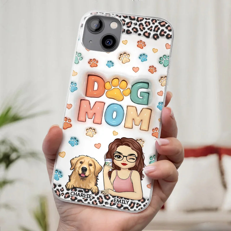 Furry Friends By My Side - Dog & Cat Personalized Custom 3D Inflated Effect Printed Clear Phone Case - Christmas Gift For Pet Owners, Pet Lovers