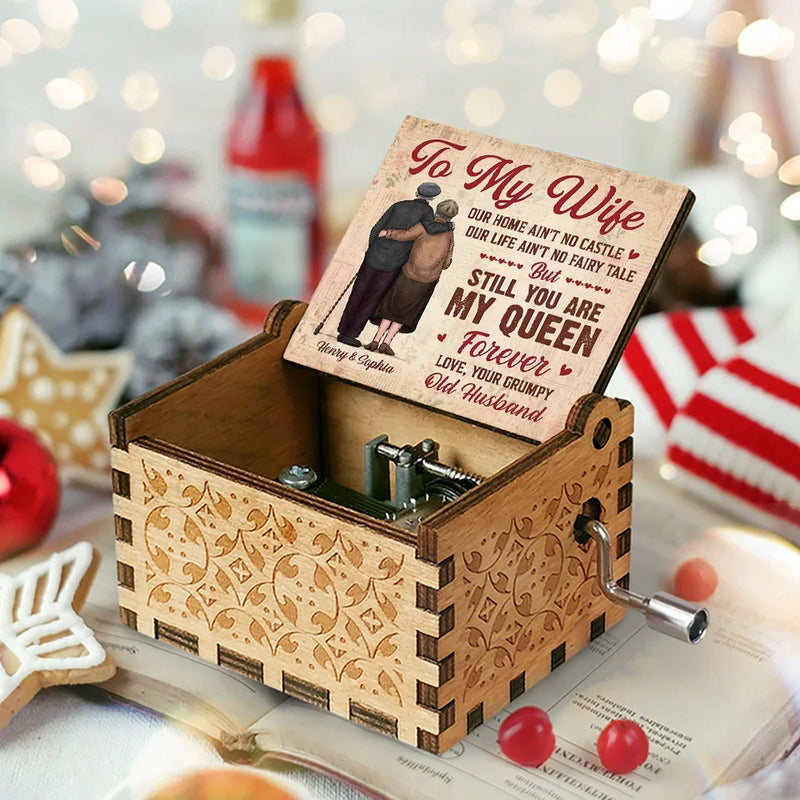 Together Is My Favorite Place To Be - Couple Personalized Custom Music Box - Christmas Gift For Husband Wife, Anniversary