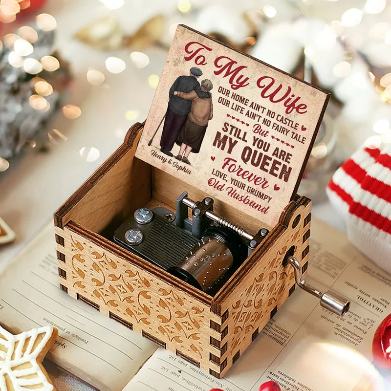 Together Is My Favorite Place To Be - Couple Personalized Custom Music Box - Christmas Gift For Husband Wife, Anniversary
