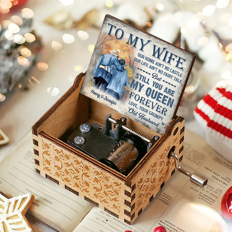 Love That Is True Never Grows Old - Couple Personalized Custom Music Box - Christmas Gift For Husband Wife, Anniversary