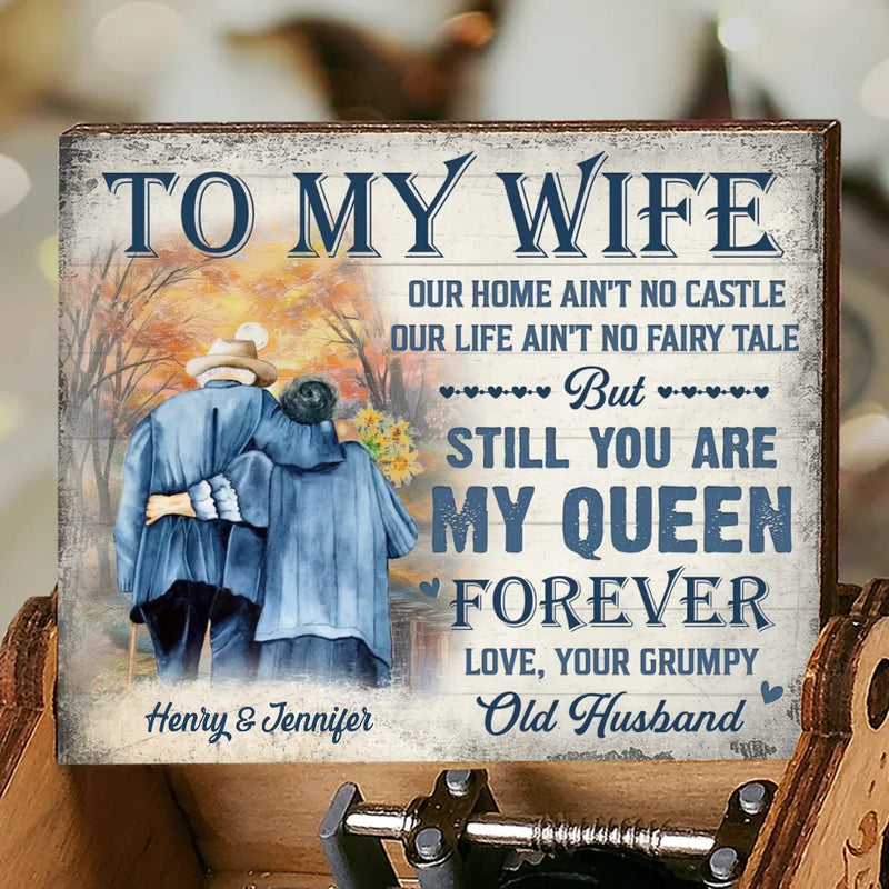 Love That Is True Never Grows Old - Couple Personalized Custom Music Box - Christmas Gift For Husband Wife, Anniversary
