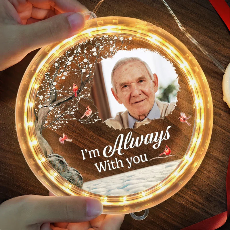 Custom Photo With Deepest Sympathy And Love - Memorial Personalized Custom LED Pendant Light Ornament - Sympathy Gift, Christmas Gift For Family Members
