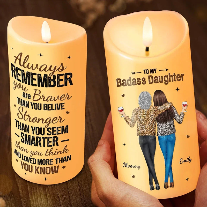 I Love You More Than You Know - Family Personalized Custom LED Candle - Christmas Gift For Mom, Daughter