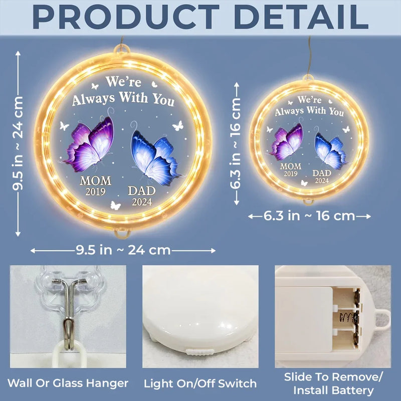 I'm Always With You - Memorial Personalized Custom LED Pendant Light Ornament - Sympathy Gift, Christmas Gift For Family Members