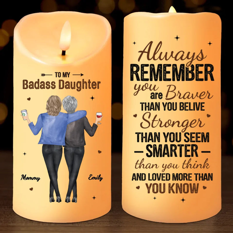 I Love You More Than You Know - Family Personalized Custom LED Candle - Christmas Gift For Mom, Daughter