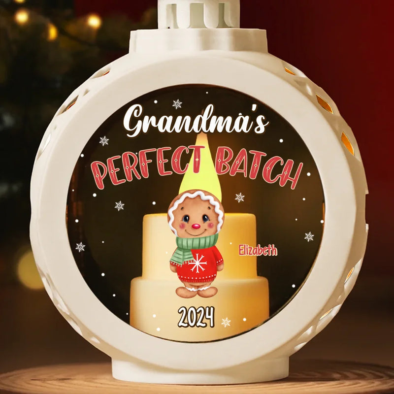 Custom Name Grandma's Perfect Batch Christmas Gifts - Personalized Candlelight Lantern Ornament