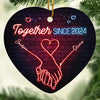 Together, We’ll Make Every Moment Count - Couple Personalized Custom Ornament - Ceramic Heart Shaped - Christmas Gift For Husband Wife, Anniversary